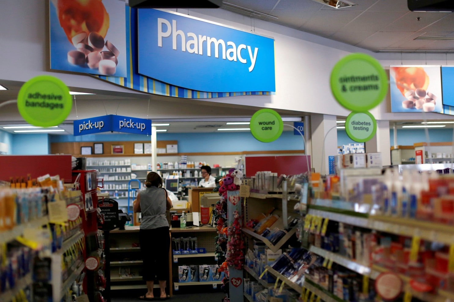 inside a pharmacy store